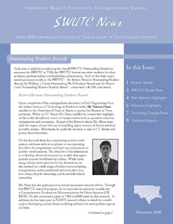 SWUTC News December 2008 - cover