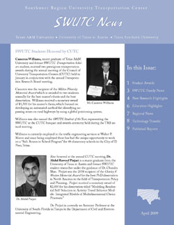 SWUTC News April 2009 - cover